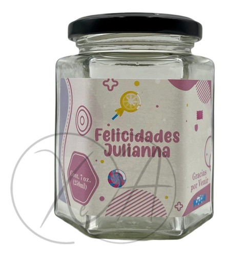 Frascos Vidrio Personalizado Hexagonal 250 Ml 9 Oz X 96 Pz