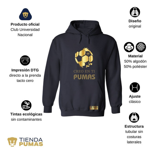 Sudadera Hombre Hoodie Pumas Unam Ed Limitada 2 Creo En Ti