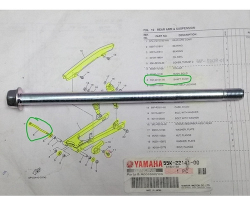 Eje Pasador De Tijera Rxz135