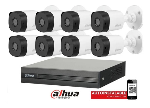 Imagen 1 de 10 de Kit Seguridad Dahua Full Hd Dvr 8 Camaras 1080p 2mp Exterior