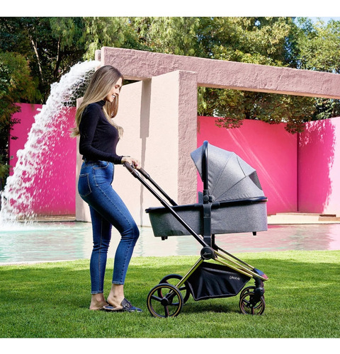 Carriola Con Portabebé Y Bambineto Infanti Aaron Reversible Color Negro