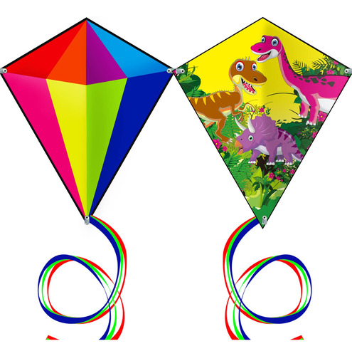 Hengda Kite Prism Kite - Juego De Cometas De Dinosaurios Y D