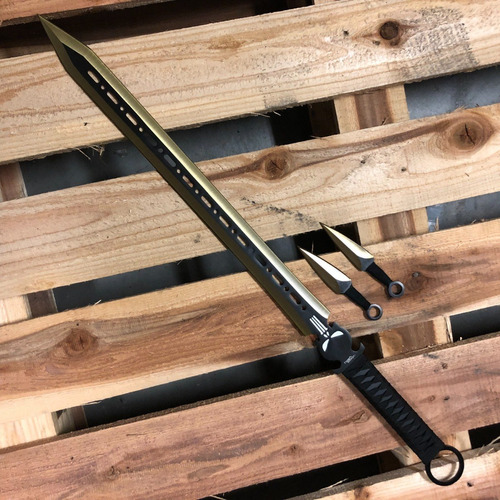 Espada Punisher Con 2 Kunais Funda Y Filo Acero 102040