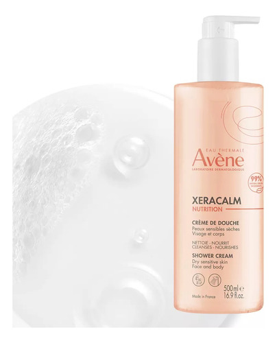 Crema De Ducha Piel Sensible Avene Xeracalm Nutrition 500ml Fragancia
