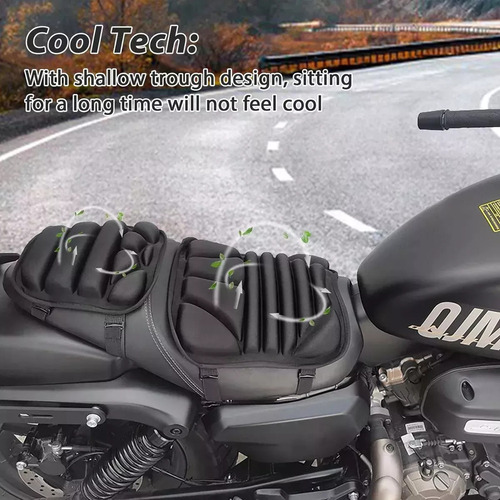 Para Cojín Para Pasajero De Motocicleta Con 2 Almohadillas