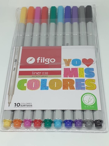 Imagen 1 de 1 de Microfibra Filgo Estuche X 10 Unidades