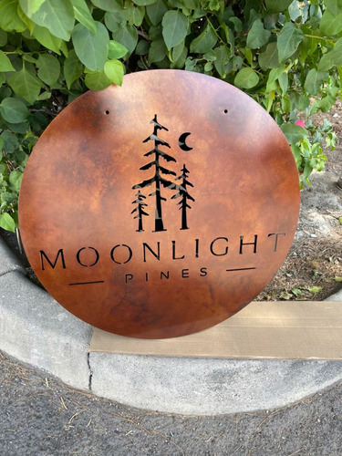 Placa Número Residenciais - Aço Corten - 60x40mm Corten