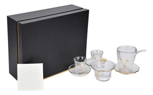 Set De Té, Vasos Y Vasos De Cristal Con Estampado De Flores