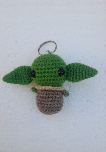 Llavero Yoda Tejido