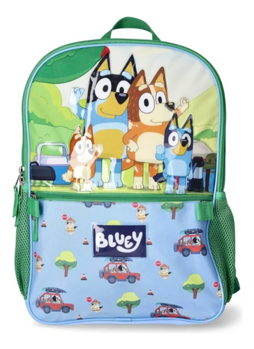 Mochila Escolar Bluey C/ Lonchera Y Porta Laptop 43cm *sk