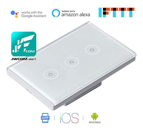 Interruptor Inteligente 3 Botones Jwcom Smart 433mhz -
