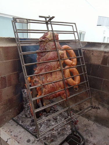 Imagen 9 de 10 de Parrilla Portatil Fogon Asador Criollo Libro Grande Brasas®