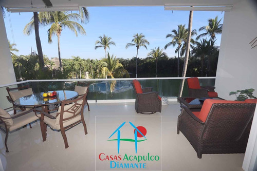 Imagen 3 de 30 de Cad Pacífico Diamante Vela 102. Terraza Con Vistas A Los Jardines Y Albercas