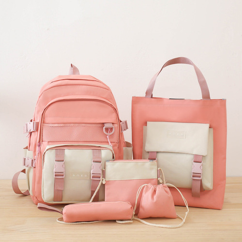 Set 5 Mochila Bolsas Escolar Estudiante Set