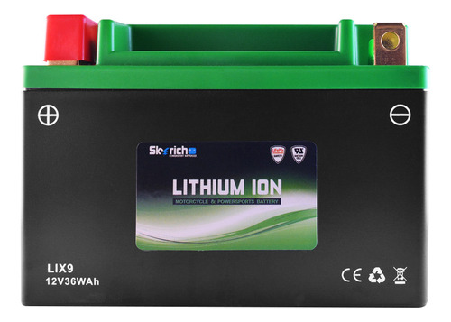 Imagen 1 de 9 de Bateria De Litio Skyrich P/ Moto Lix9 Libre Mantenimiento.