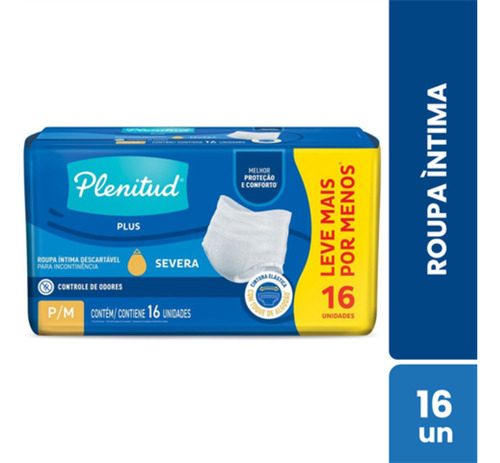 Pack 4 Pct Roupa Íntima Plenitud Plus Severa Pm C16 Ggx C16