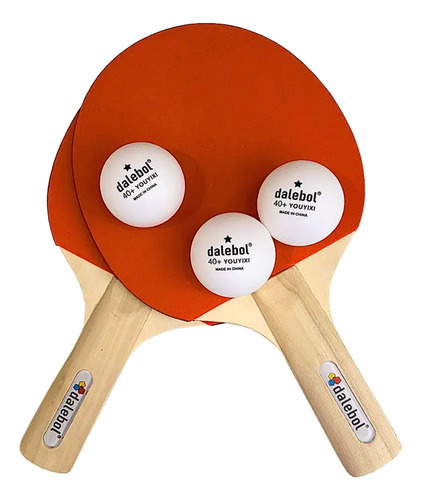 Kit Ping Pong Recreação Jogos 2 Raquetes + 3 Bolinhas