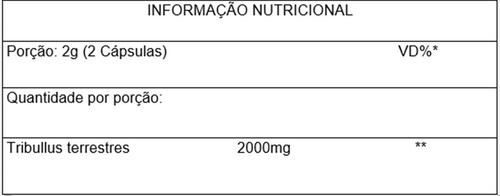 Tribulus Terestris 1000mg 120caps ( 100% Puro) Frete Grátis