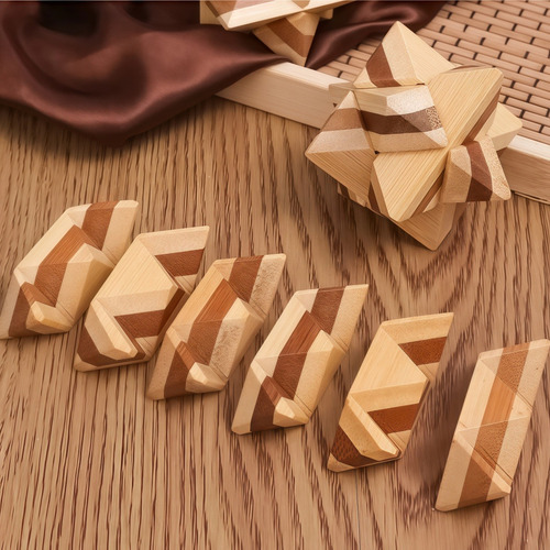 Juguetes De Rompecabezas De Madera 3d Kongming Luban Lock, 9