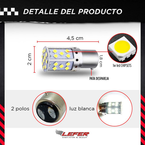 Imagen 4 de 9 de Lampara 2 Polo Led Maxima Luz Cree Led Pata Dispareja X2