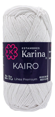 Estambre Kairo Algodón 100% 10 Bolas 50 G C/u E. Karina Color 01