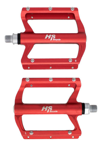 Pedales Para Bicicleta Bmx 1/2 Aluminio Rojo Alnc-830b Hs