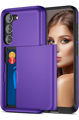 Funda Jiunai Case Wallet Para Galaxy S23 Violeta