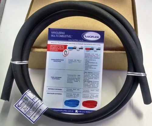 Kit Mangueira 5mm Injeção Eletronica 1,5mt Combustivel Preta