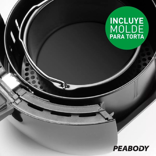 Imagen 10 de 12 de Freidora Sin Aceite Digital Mas Sana Peabody Pe-af612n
