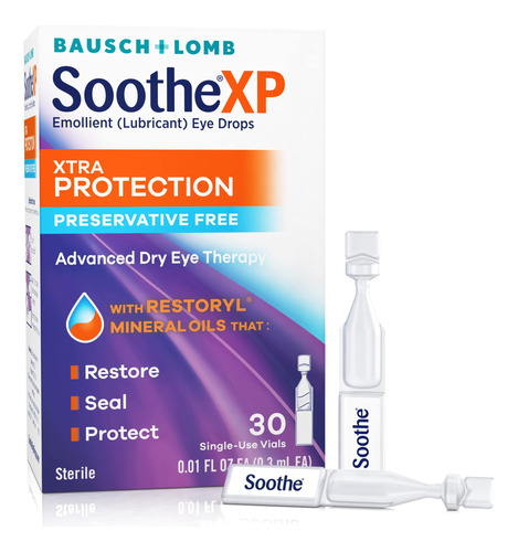 Soothe Gotas Para Los Ojos Lubricantes Sin Conservantes, Bau