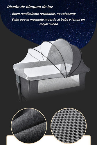 Cuna Moisés Plegable Portátil Mosquitero Bebe Colchon Niños