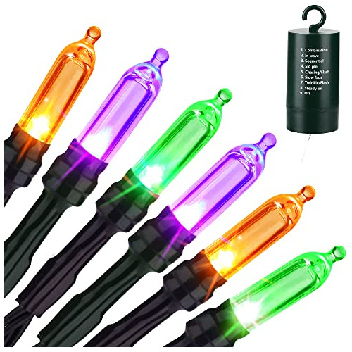 Luces De Halloween Cadena, 10 Metros 100 Luces Led Deco...