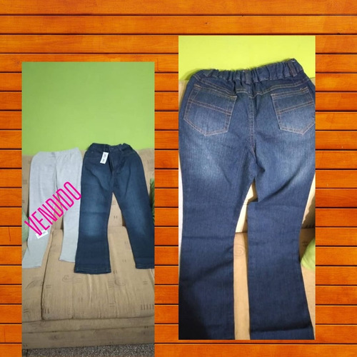 Pantalon Jean Clasico Para Niña, Bambino