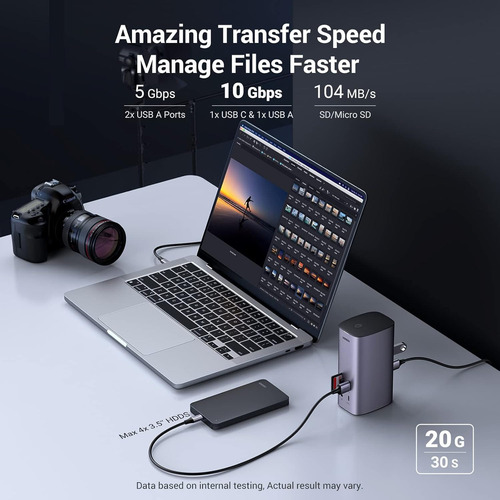 Docking Usb-c 3 Display Hdmi Dp 8k Ugreen 100w Cm555 - 90325