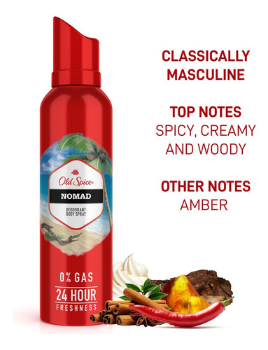 Desodorante Old Spice Nomad Deodorant Body Spray 24 Horas