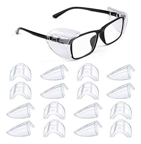 Protectores Laterales Para Gafas, 8 Pares, Flexibles