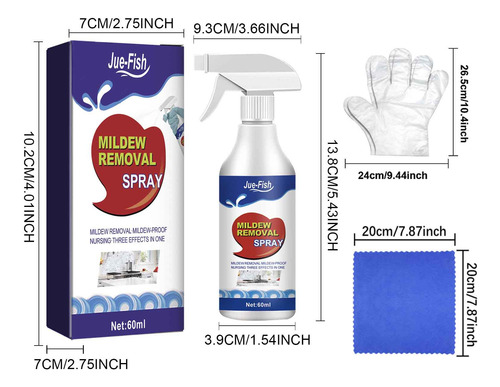 Spray De Remoção De Mofo W Adequado Para Paredes, Azulejos E