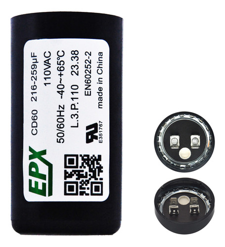 Capacitor De Partida Eletrolitico 216-259uf 110v Motor Elet