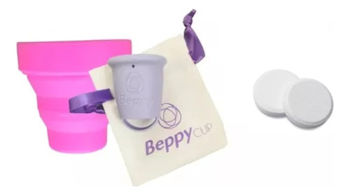 Copa Menstrual Beppy + Vaso Y Pastillas Esterilizadoras