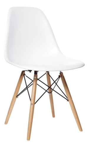 Juego 8 Sillas Eames Polipropileno Pata Madera 45x40x83 Cm