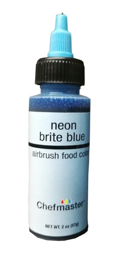 Colorante Liquido Neon Azul 60 Ml 2 Onzas Chefmaster