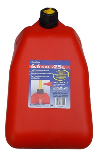 Bidón Plástico Combustible 25 Lts Con Pico - Scepter Canada