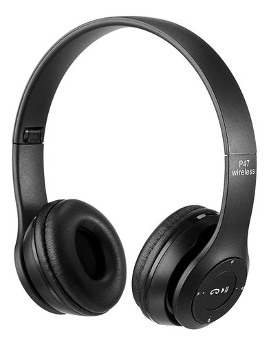 Kit 12 Audifono Diadema Bluetooth P47 Aux Sd Manos Libres Negro