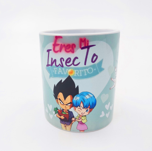 Mug Taza Pocillo Porcelana Dragon Ball Z Amor Vegeta Insecto