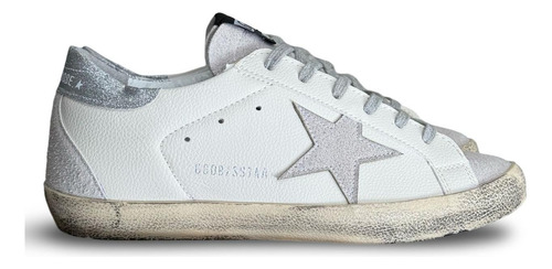 Tenis Golden Goose Late Gris Superstar Dama