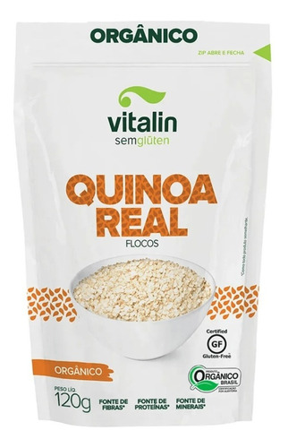 Quinoa Real Em Grãos Orgânica Sem Glúten Vegano Vitalin 250g