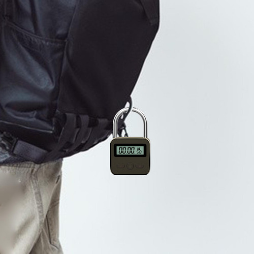 Temporizador Digital Lock Box Lcd Temporizador Cinza Escuro