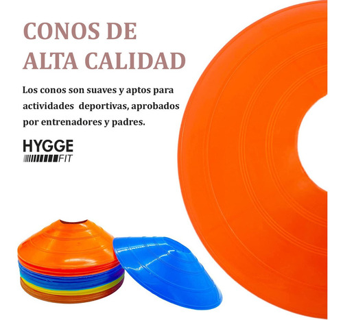 Imagen 4 de 10 de Pack X50 Conos Tortuga Flexibles Colores Entrenamiento