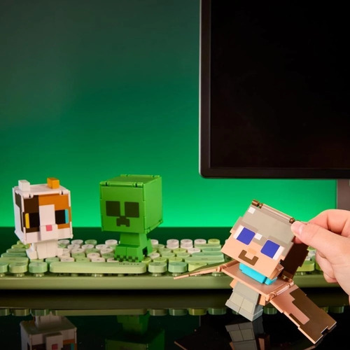 Cartela Exclusiva Minecraft 4 Bonecos Transformáveis