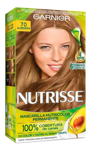 Coloración Garnier Nutrisse 7.0 Almendra (1 Unid)